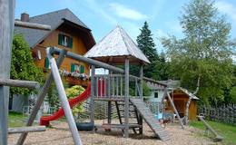 A big playground for children at the guesthouse Holzmeister
