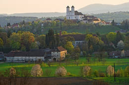 View over the Basilika and Castle Thannhausen