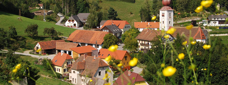 hiking trail around Koglhof in the community of Birkfeld