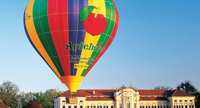 Hot air balloon at the Hotel Flaggl
