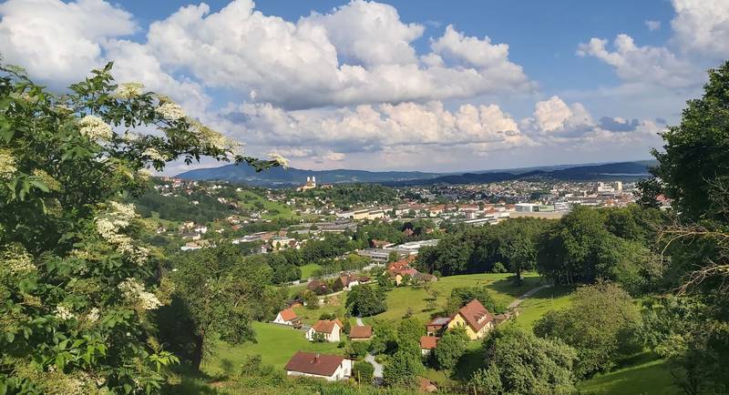 Passail-Weiz-Radtour Blick auf Weiz