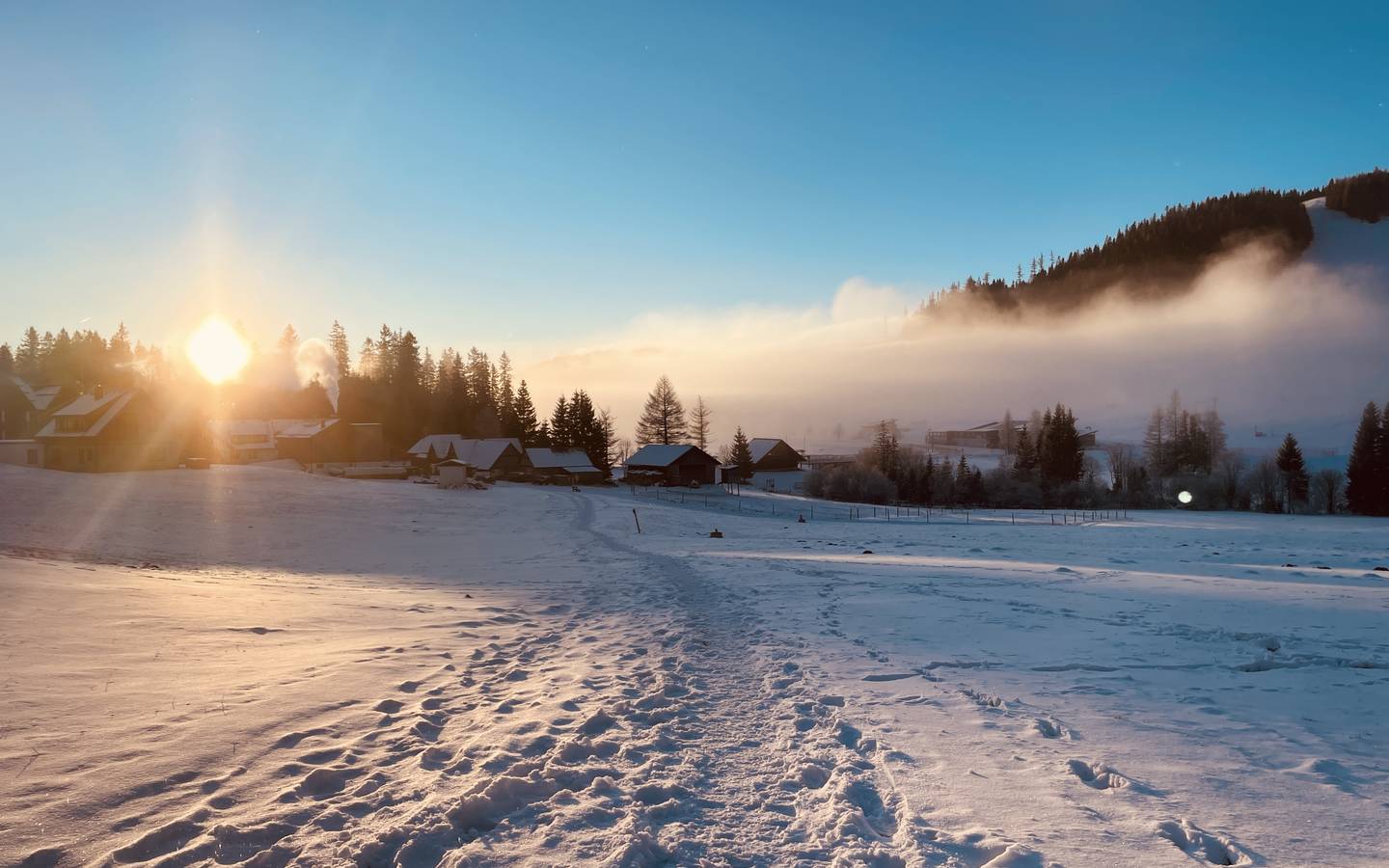 Winterlandschaft auf der Teichalm