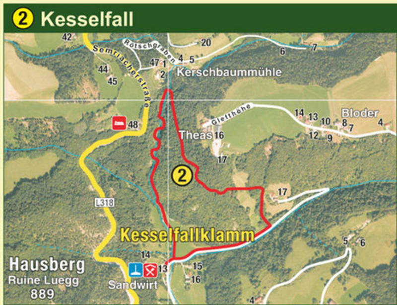 Map of the Kesselfall Gorge 